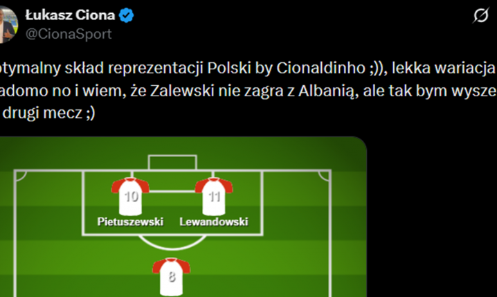 Taki SKŁAD NA BARAŻE proponuje Łukasz Ciona xD