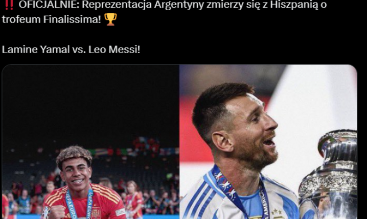 PILNE! Wiadomo kto zmierzy się o trofeum Finalissima!
