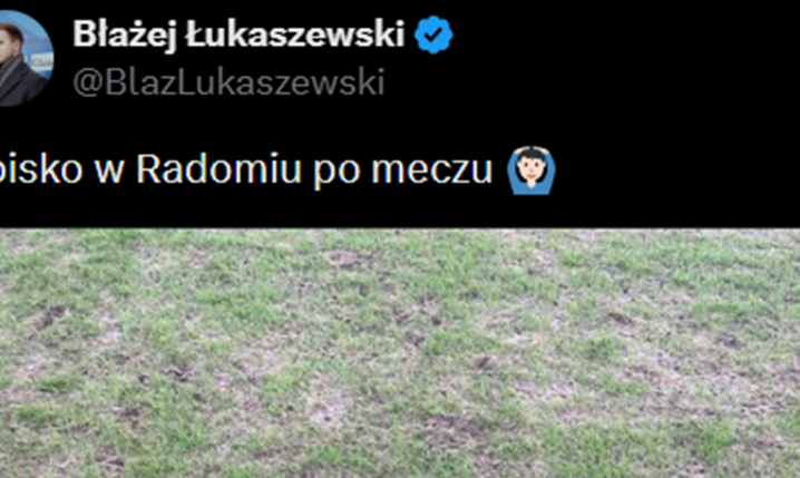 Tak wyglądało BOISKO po meczu Radomiak - Legia xD