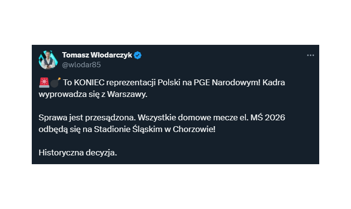 SZOK! Reprezentacja Polski nie będzie grała na PGE Narodowym!