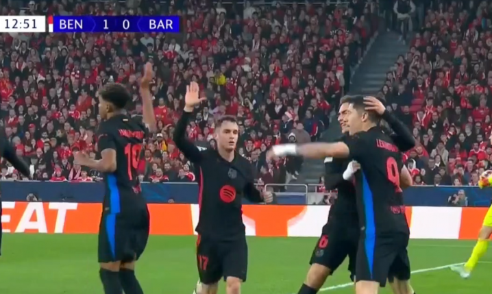 Lewandowski strzela gola na 1-1 z Benfiką w LM! [VIDEO]