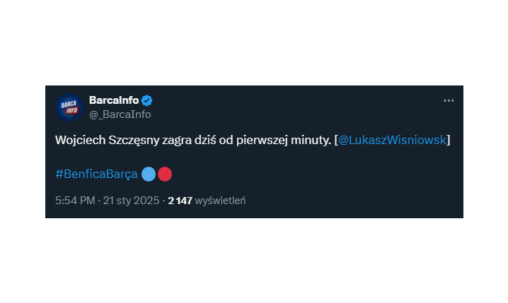 Łukasz Wiśniowski zdradził, kto zagra dzisiaj w bramce Barcelony!