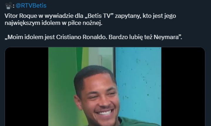 Vitor Roque zdradził, kto jest jego piłkarskim idolem!