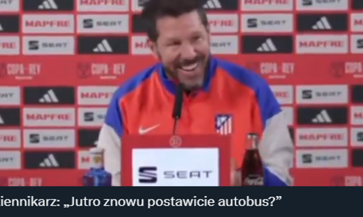 ODPOWIEDŹ Simeone na pytanie dziennikarza, czy postawią autobus z Barceloną... xD