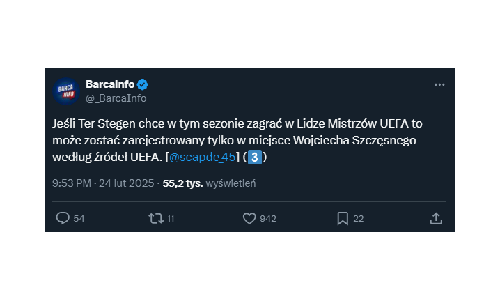 TYLKO POD TYM WARUNKIEM Ter Stegen będzie mógł zagrać w tym sezonie LM!