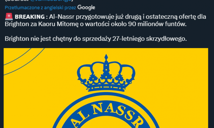 Al-Nassr OFERUJE 90 mln funtów za skrzydłowego z Premier League!