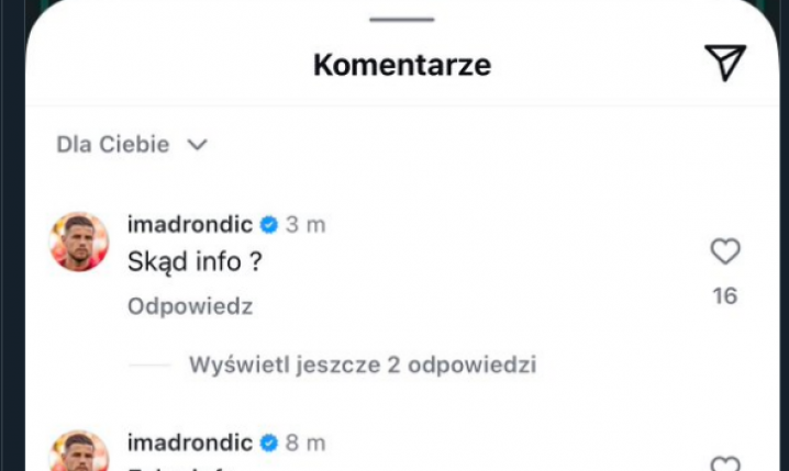 KOMENTARZ piłkarza Widzewa pod postem ''Meczyków'' na IG XD