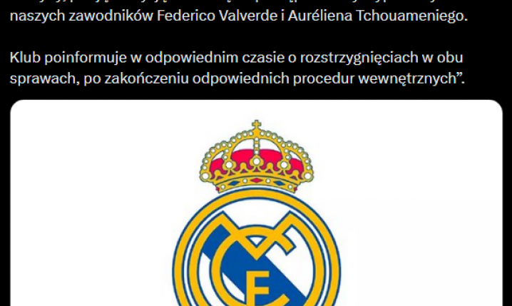 Oficjalny KOMUNIKAT Realu Madryt nt. incydentu Tchouaméniego z Valverde!