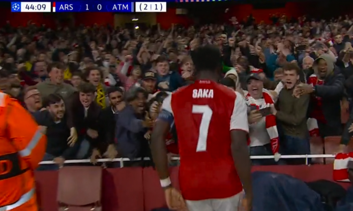 Saka strzela gola na 1-0 z Atletico Madryt! [VIDEO]
