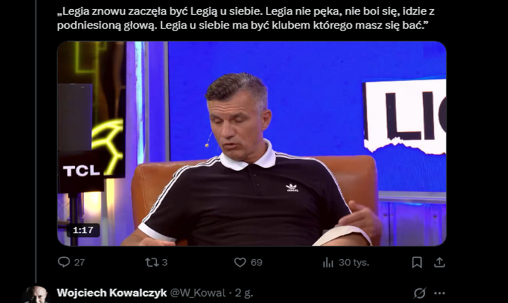 KOMENTARZ ''Kowala'' pod słowami Podolińskiego nt. gry Legii u siebie XD