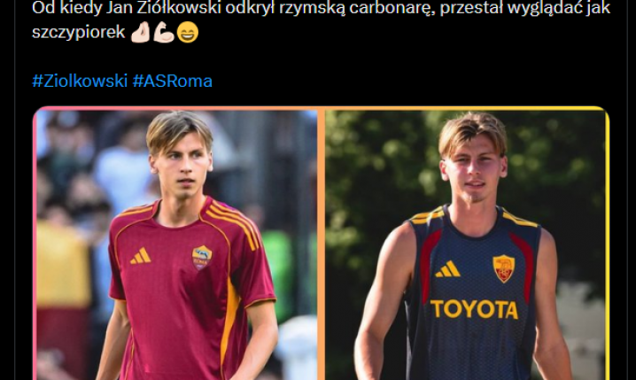 Forma fizyczna Jana Ziółkowskiego po roku w AS Romie
