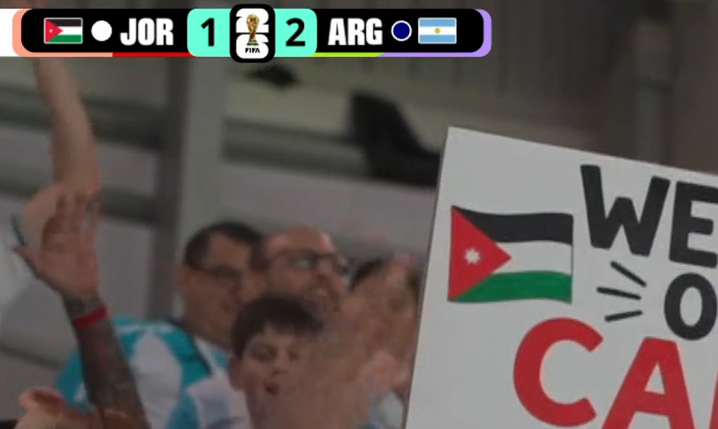 TRANSPARENT kibiców Jordanii podczas meczu z Argentyną... xD