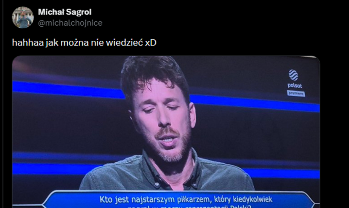 TAKIE piłkarskie pytanie padło w ''Milionerach''