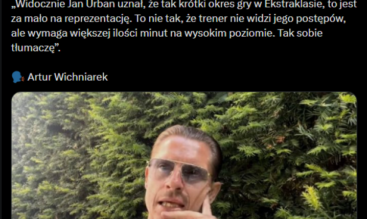 Tak Artur Wichniarek tłumaczy brak powołania dla Mońki... xD