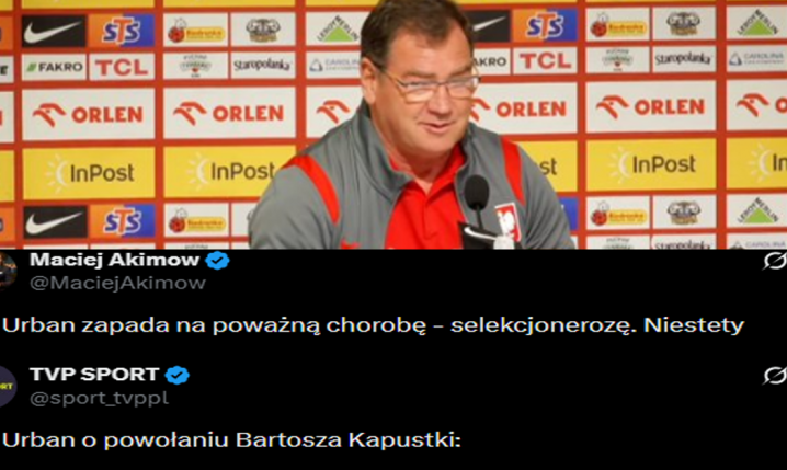 Tak Jan Urban tłumaczy powołanie Bartosza Kapustki... xD