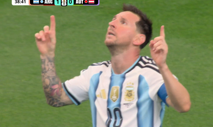 Leo Messi STRZELA GOLA z Austrią! 17 gol na MŚ! [VIDEO]