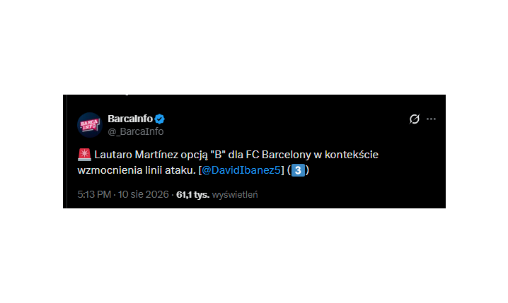 OPCJA ''B'' do wzmocnienia ataku Barcelony!