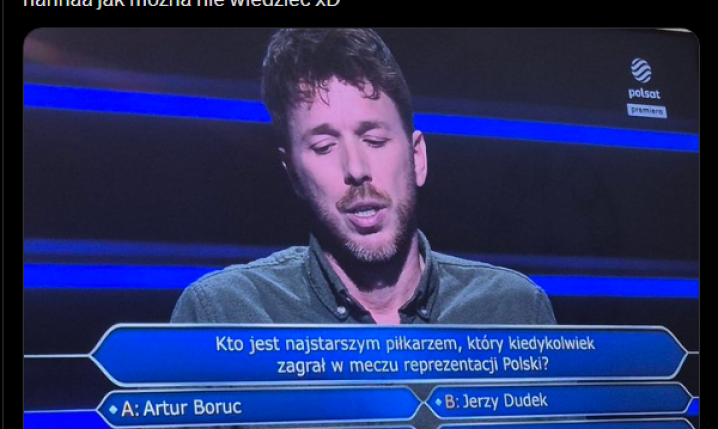 TAKIE piłkarskie pytanie padło w ''Milionerach''