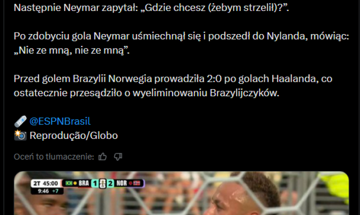 ESPN ujawnia, co mówił Neymar do bramkarza przy rzucie karnym!