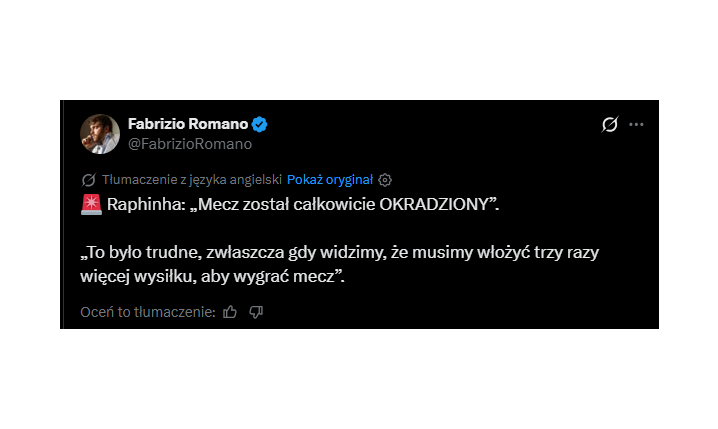 Raphinha OSTRO o sędziowaniu w meczu z Atletico Madryt!