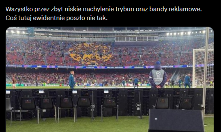 Tragiczna WIDOCZNOŚĆ w pierwszych rzędach na nowym Camp Nou...