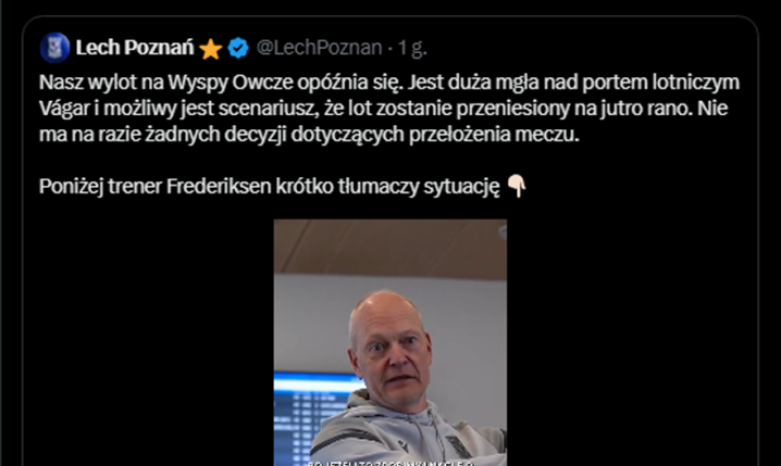 Problemy Lecha Poznań! Nie wylecą dziś na mecz do Wysp Owczych...