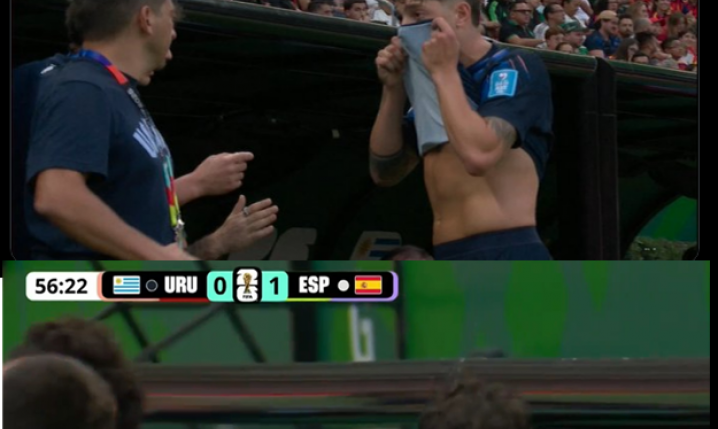 REAKCJA Fede Valverde na zmianę w 55 minucie...