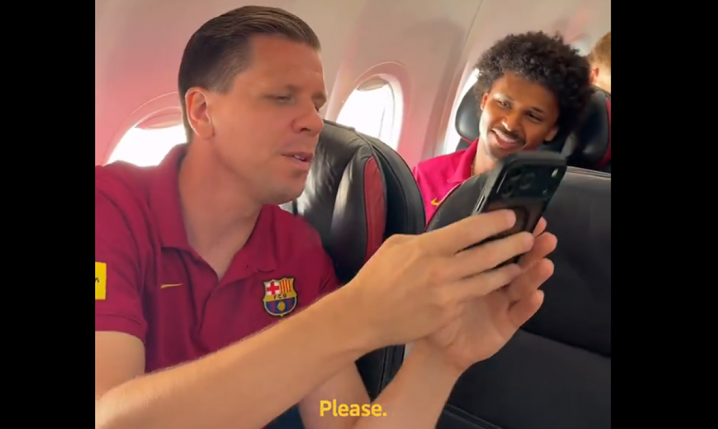 Szczęsny zaczepia Adeyemi'ego w samolocie i... xD [VIDEO]