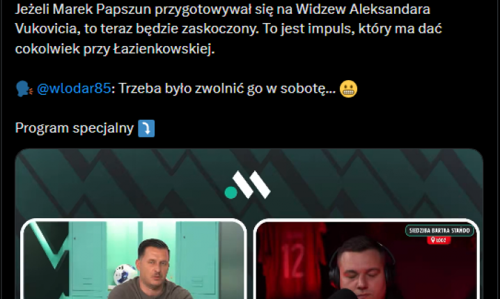 POWÓD zwolnienia Vukovicia z Widzewa w tym momencie... xD
