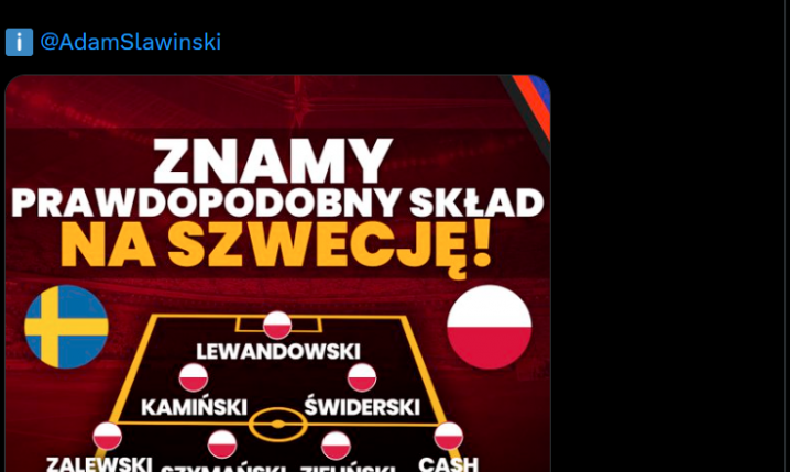 Tak ma wyglądać XI Polski na mecz ze Szwecją!
