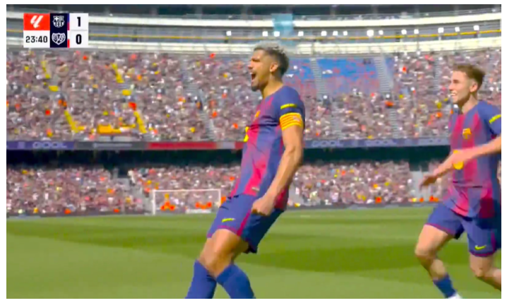 Araujo strzela gola na 1-0 z Rayo! [VIDEO]