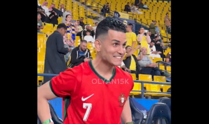 Cristiano Ronaldo pocisnął swojemu fanowi, który chciał wyglądać jak on... xD [VIDEO]