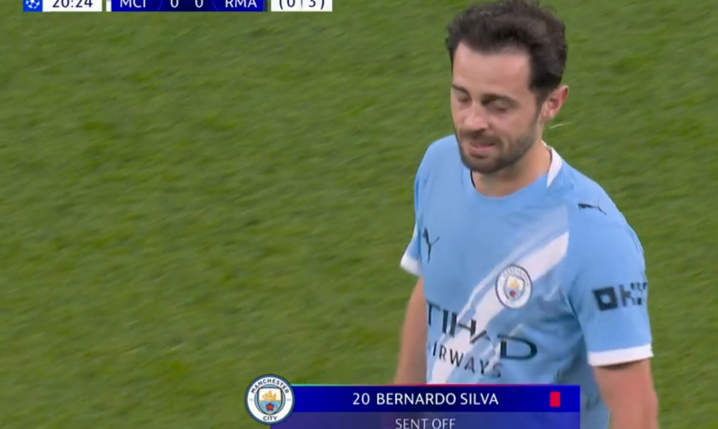Bernardo Silva WYLATUJE Z BOISKA w meczu z Realem Madryt! [VIDEO]
