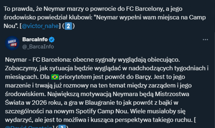 TO GWARANTUJE Barcelonie środowisko Neymara! Powrót staje się możliwy...