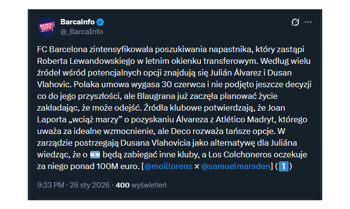 Barca wytypowała DWÓCH NASTĘPCÓW Roberta Lewandowskiego!