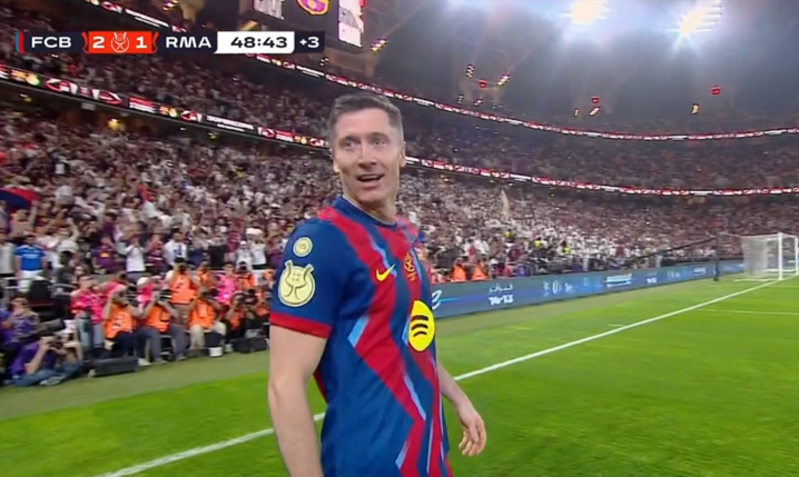 Tak strzela Lewandowski na 2-1 z Realem Madryt!!! [VIDEO]