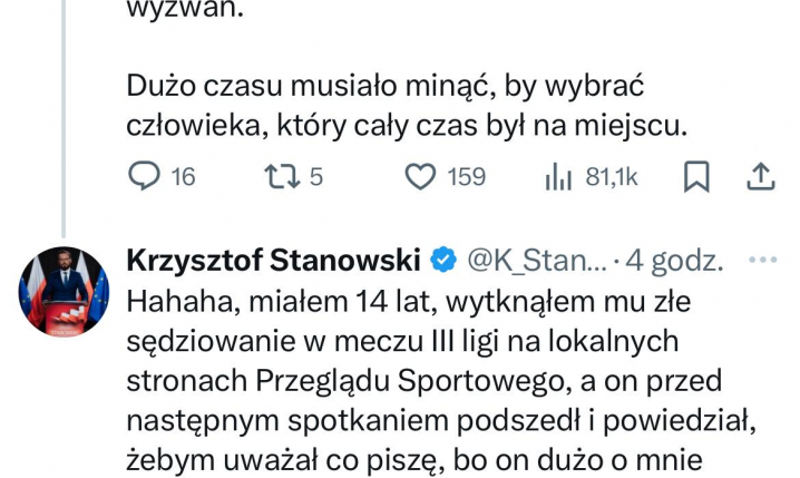 Anegdota Stanowskiego nt. nowego szefa kolegium sędziów... xD