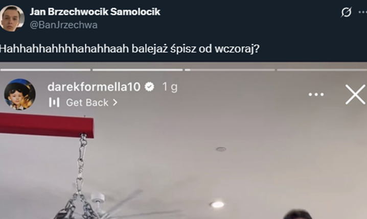 Dariusz Formella przygotowujący się na starcie z Dawidem Dobraszem... xD