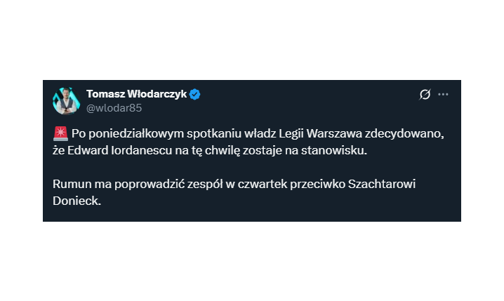 JEST DECYZJA Legii Warszawa ws. trenera Edwarda Iordanescu!