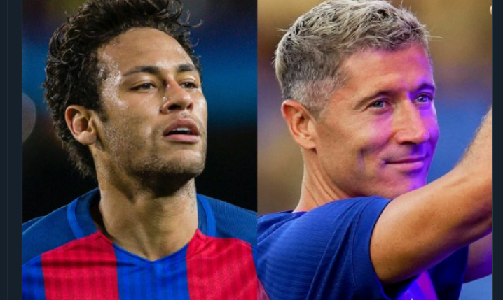 GOLE Lewadowskiego i Neymara w barwach Barcelony!