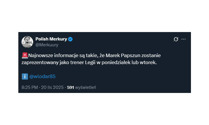 Wiadomo już, kiedy Marek Papszun zostanie zaprezentowany w Legii!