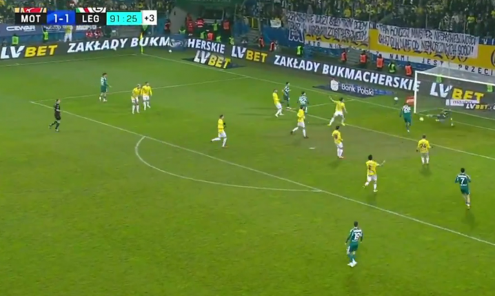 TAKĄ SYTUACJE zmarnował Rajović w 92 min z Motorem! [VIDEO]