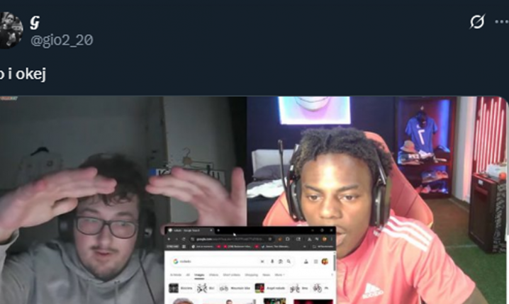 IShowSpeed przeglądający piłkarza Wisły Kraków na streamie... xD