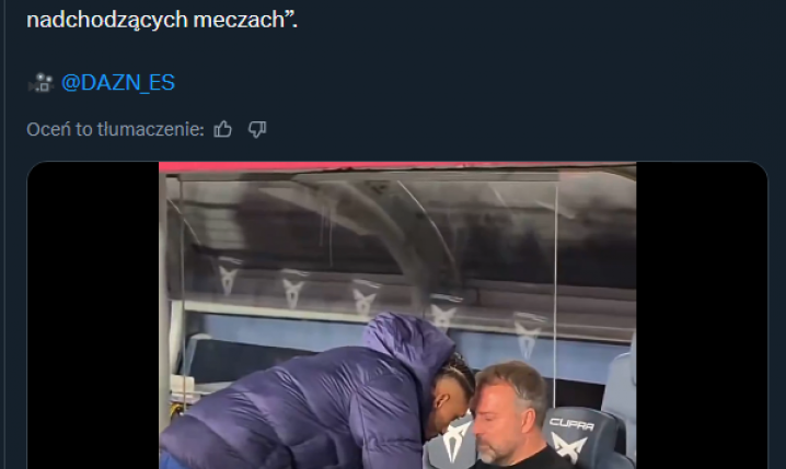 SŁOWA Raphinhi do Hansiego Flicka po meczu