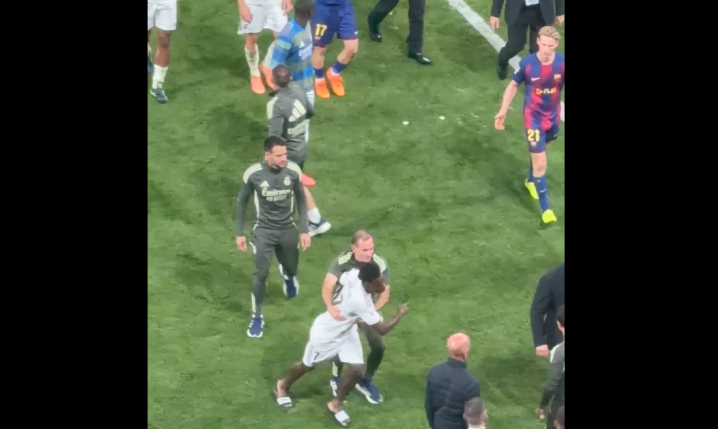 AWANTURA po końcowym gwizdku! Vinicius w klapkach ruszył na Yamala [VlDEO]