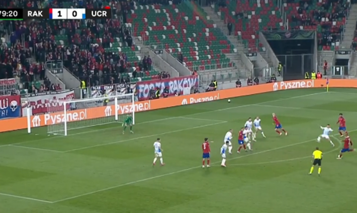 Oskar Repka strzela z dystansu! 2-0 dla Rakowa! [VIDEO]