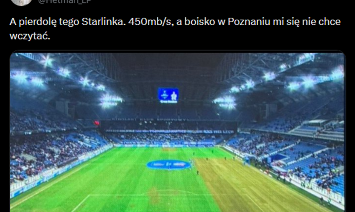 TAK WYGLĄDA murawa na stadionie Lecha Poznań... xD