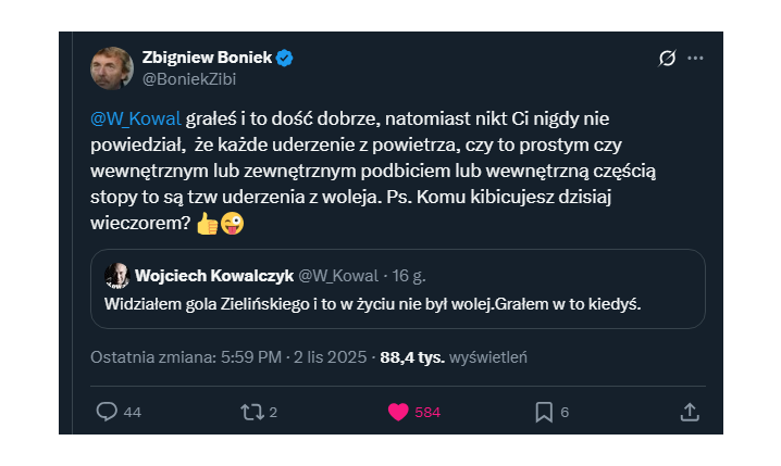 Zbigniew Boniek wyjaśnia ''Kowala'' nt. definicji woleja... :D