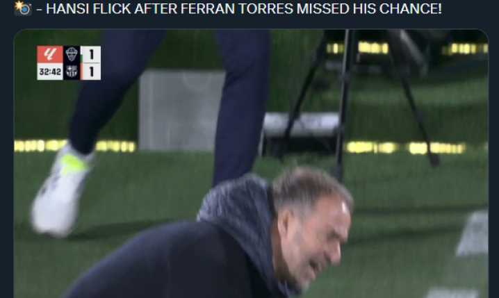 REAKCJA Hansiego Flicka na pudło Ferrana Torresa.. xD