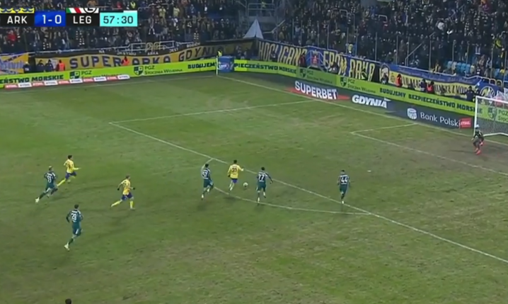 Rusyn strzela gola na 2-0 z Legią Warszawa! [VIDEO]